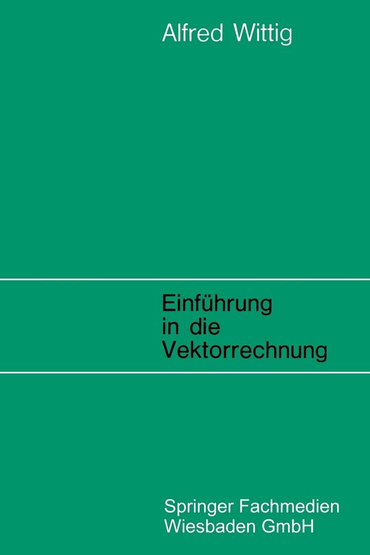 Front cover_Einführung in die Vektorrechnung