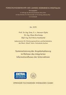 Front cover_Systematisierung der Angebotsplanung im Rahmen des integrierten Informationsflusses der Unternehmen