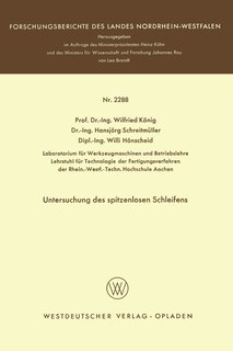 Front cover_Untersuchung des spitzenlosen Schleifens