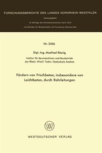 Front cover_Fördern von Frischbeton, insbesondere von Leichtbeton, durch Rohrleitungen