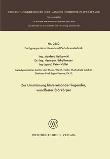 Front cover_Zur Umstr&ouml;mung hintereinander liegender, wandfester St&ouml;rk&ouml;rper