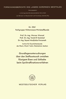 Grundlagenuntersuchungen über den Stoffaustausch zwischen flüssigem Eisen und Schlacke beim Sprühraffinationsverfahren