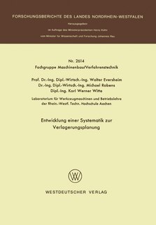 Front cover_Entwicklung einer Systematik zur Verlagerungsplanung