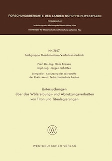 Untersuchungen über das Wälzreibungs- und Abnutzungsverhalten von Titan und Titanlegierungen