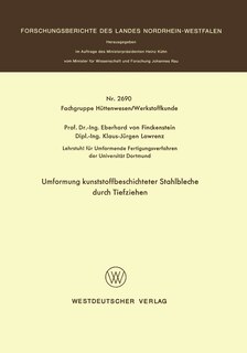 Front cover_Umformung Kunststoffbeschichteter Stahlbleche Durch Tiefziehen