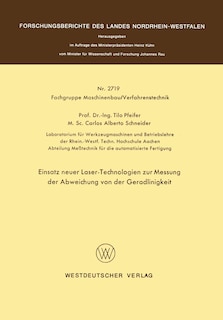 Front cover_Einsatz neuer Laser-Technologien zur Messung der Abweichung von der Geradlinigkeit