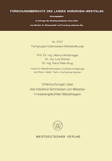 Untersuchungen über das induktive Schmelzen von Metallen in wassergekühlten Metalltiegeln