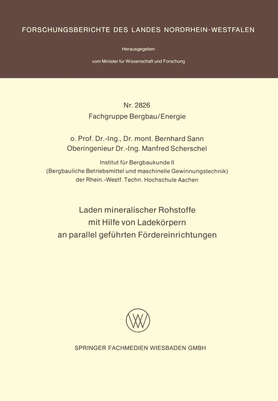 Front cover_Laden mineralischer Rohstoffe mit Hilfe von Ladekörpern an parallel geführten Förderereinrichtungen