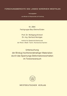 Front cover_Untersuchung der Bindung hochtonerdehaltiger Materialien durch das Spannungs-Deformationsverhalten im Torsionsversuch