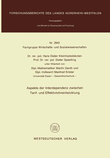 Aspekte der Interdependenz zwischen Tarif- und Effektivlohnentwicklung