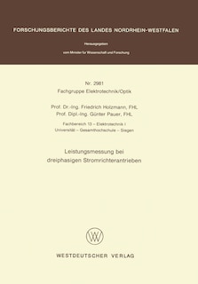 Front cover_Leistungsmessung bei dreiphasigen Stromrichterantrieben