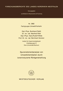 Couverture_Spurenelementanalyse von Umweltchemikalien durch ioneninduzierte Röntgenstrahlung