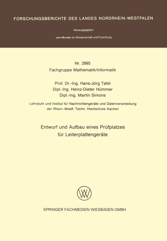 Front cover_Entwurf und Aufbau eines Prüfplatzes für Leiterplattengeräte