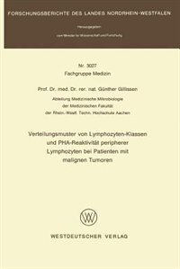 Front cover_Verteilungsmuster Von Lymphozyten-klassen Und Pha-reaktivität Peripherer Lymphozyten Bei Patienten Mit Malignen Tumoren