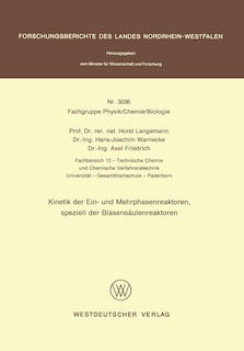 Front cover_Kinetik der Ein- und Mehrphasenreaktoren, speziell der Blasensäulenreaktoren