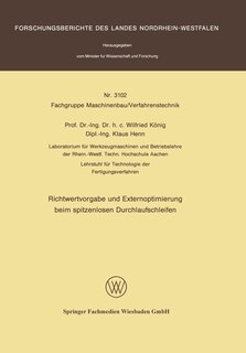 Front cover_Richtwertvorgabe und Externoptimierung beim spitzenlosen Durchlaufschleifen