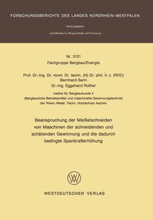 Front cover_Beanspruchung der Meißelschneiden von Maschinen der schneidenden und schälenden Gewinnung und die dadurch bedingte Spankrafterhöhung