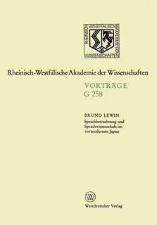 Front cover_Sprachbetrachtung und Sprachwissenschaft im vormodernen Japan