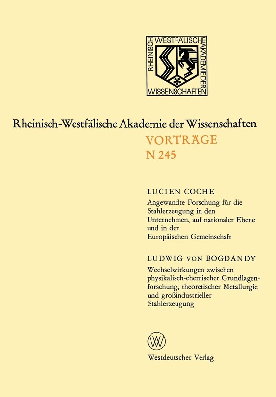 Couverture_Angewandte Forschung für die Stahlerzeugung in den Unternehmen, auf nationaler Ebene und in der Europäischen Gemeinschaft