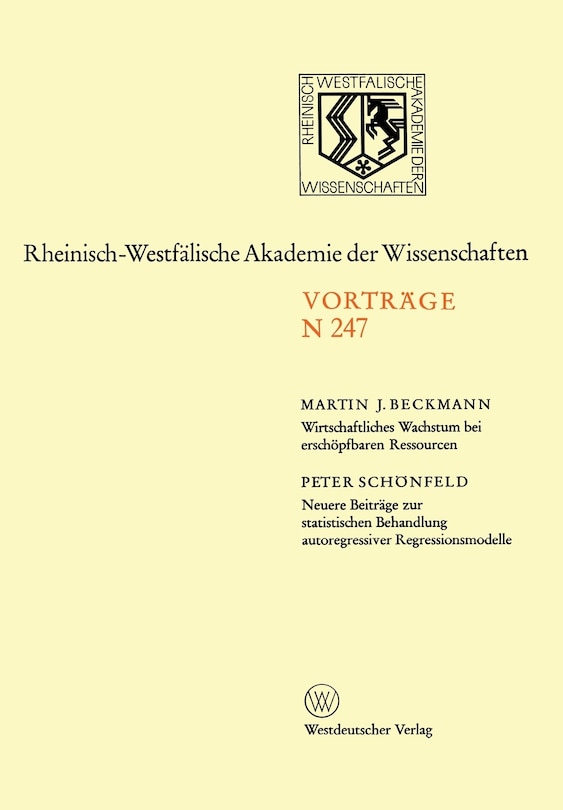 Front cover_Wirtschaftliches Wachstum bei erschöpfbaren Ressourcen