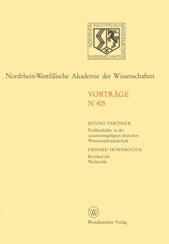 Front cover_Nordrhein-Westfälische Akademie Der Wissenschaften