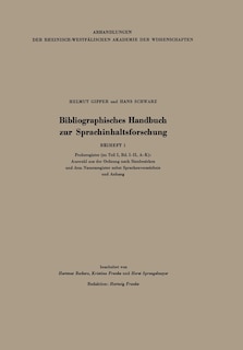 Front cover_Bibliographisches Handbuch Zur Sprachinhaltsforschung