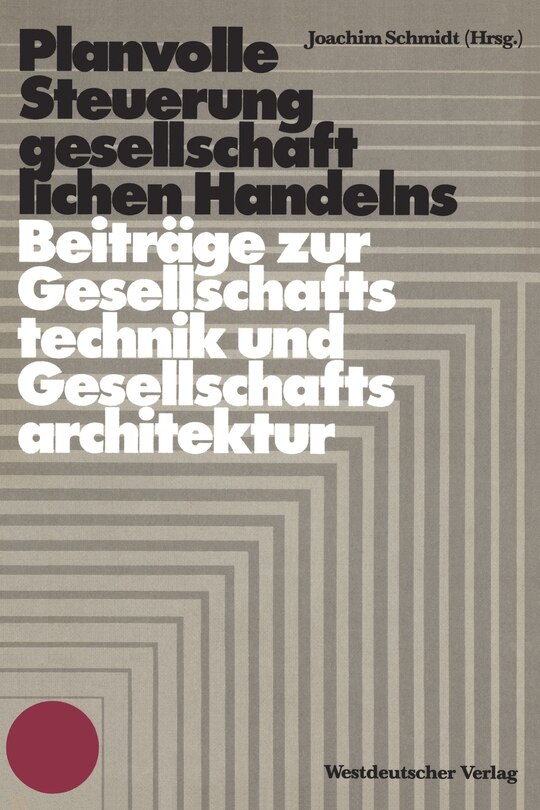 Front cover_Planvolle Steuerung gesellschaftlichen Handelns