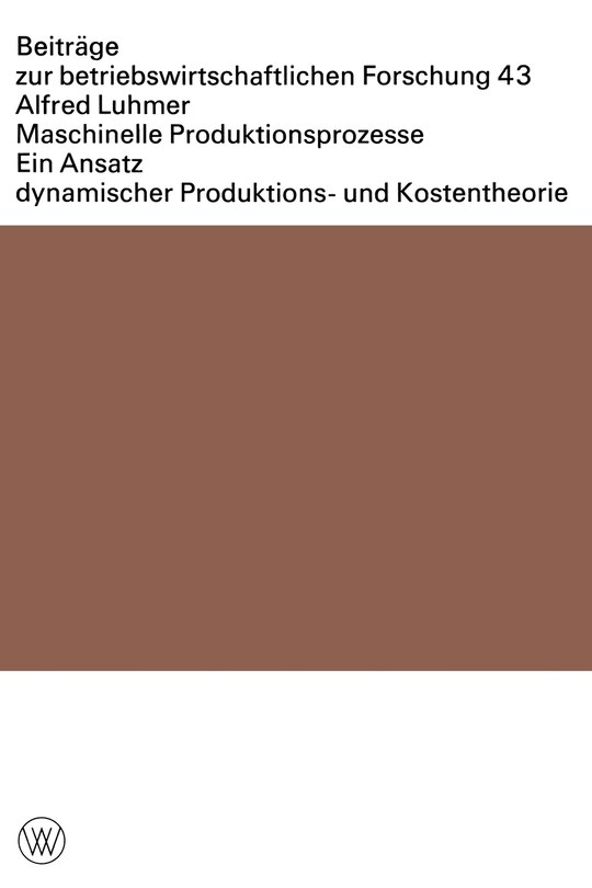 Front cover_Maschinelle Produktionsprozesse