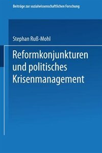 Front cover_Reformkonjunkturen und politisches Krisenmanagement