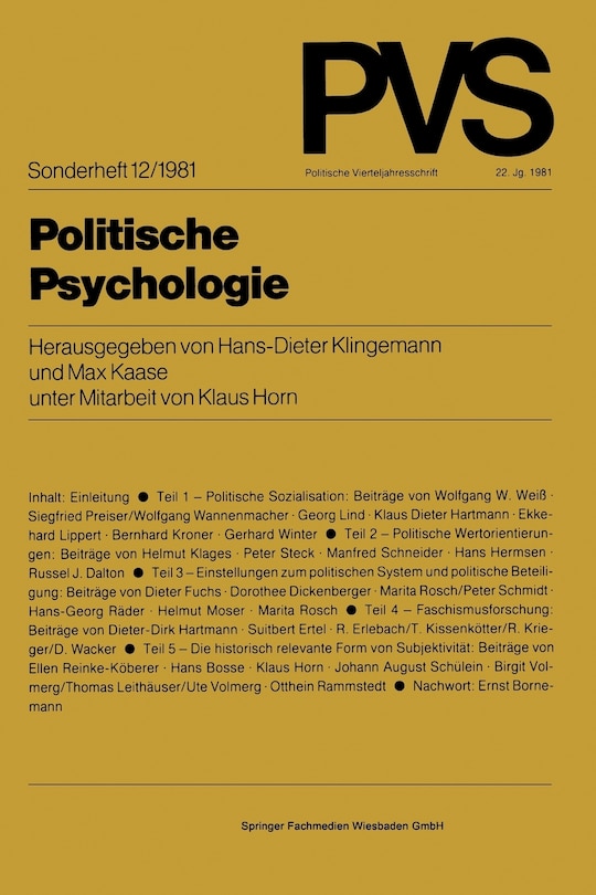 Front cover_Politische Psychologie