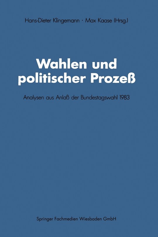 Couverture_Wahlen Und Politischer Prozeß