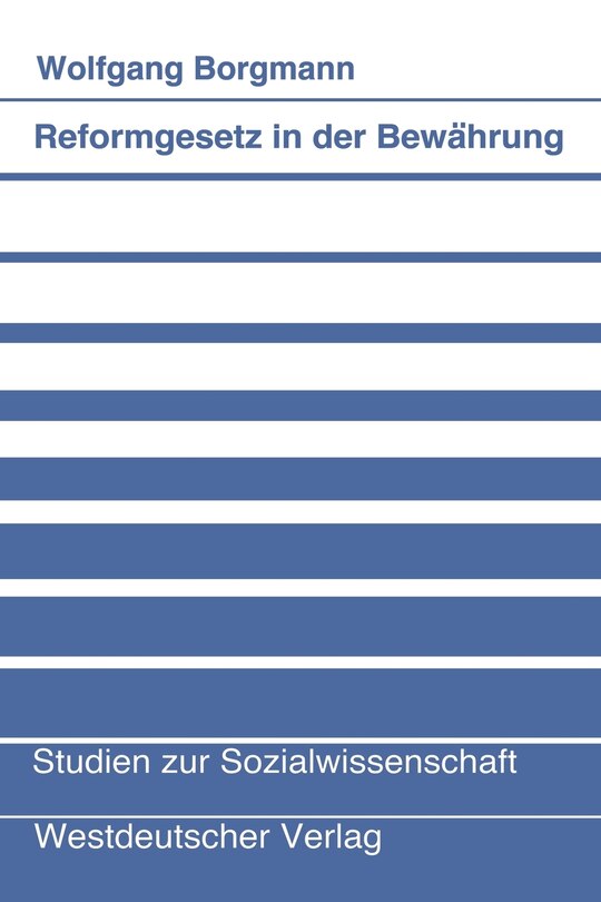 Front cover_Reformgesetz in der Bewährung