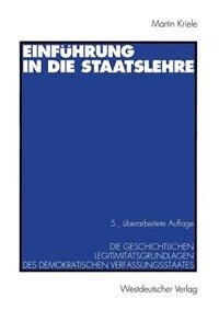 Front cover_Einführung in die Staatslehre