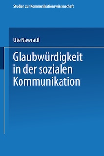 Front cover_Glaubwürdigkeit in der sozialen Kommunikation