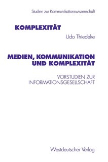 Front cover_Medien, Kommunikation und Komplexität