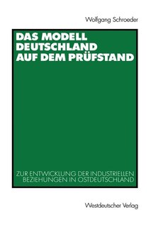Couverture_Das Modell Deutschland Auf Dem Prüfstand