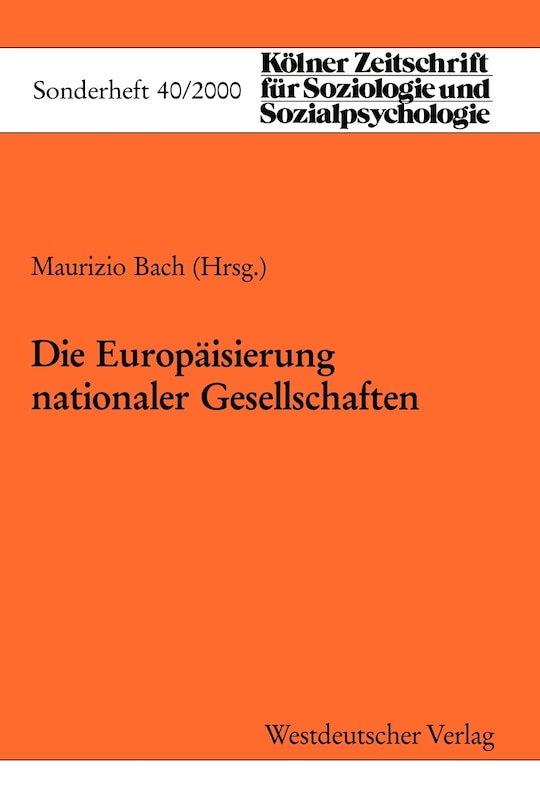 Front cover_Die Europäisierung Nationaler Gesellschaften