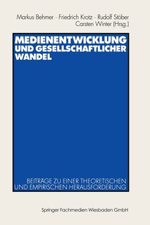 Front cover_Medienentwicklung und gesellschaftlicher Wandel