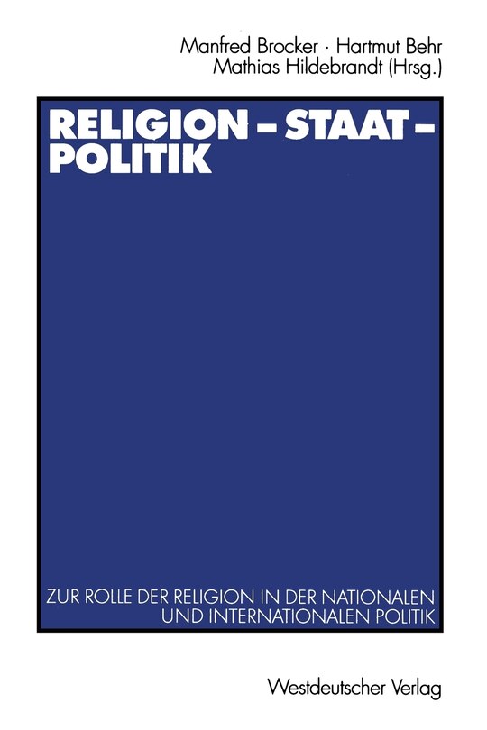 Front cover_Religion -- Staat -- Politik