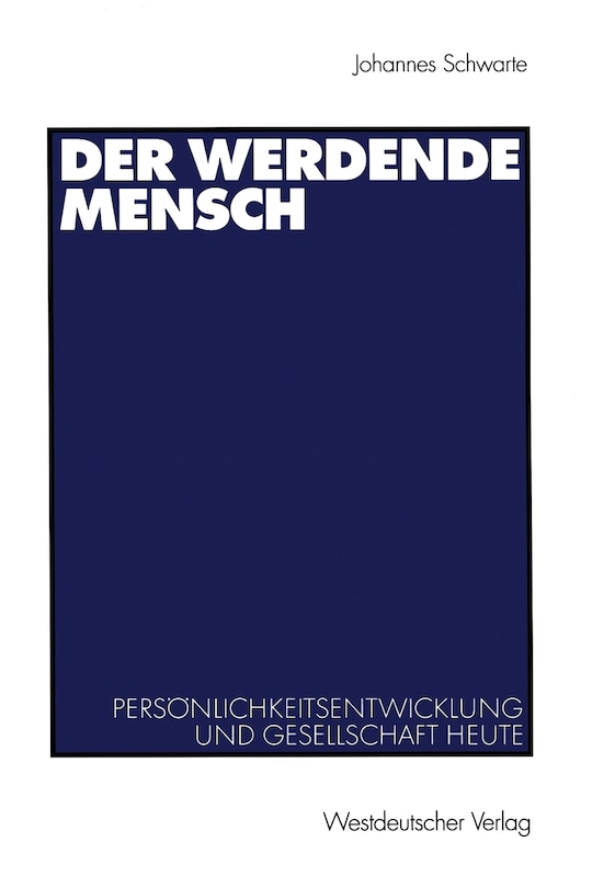Front cover_Der werdende Mensch