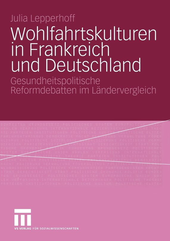 Front cover_Wohlfahrtskulturen in Frankreich und Deutschland
