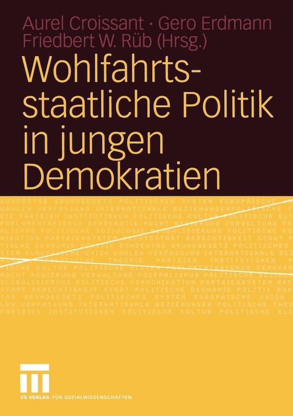 Front cover_Wohlfahrtsstaatliche Politik in jungen Demokratien