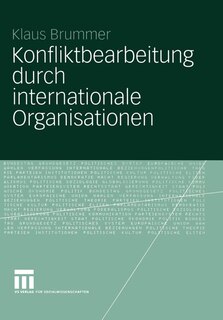 Front cover_Konfliktbearbeitung durch internationale Organisationen
