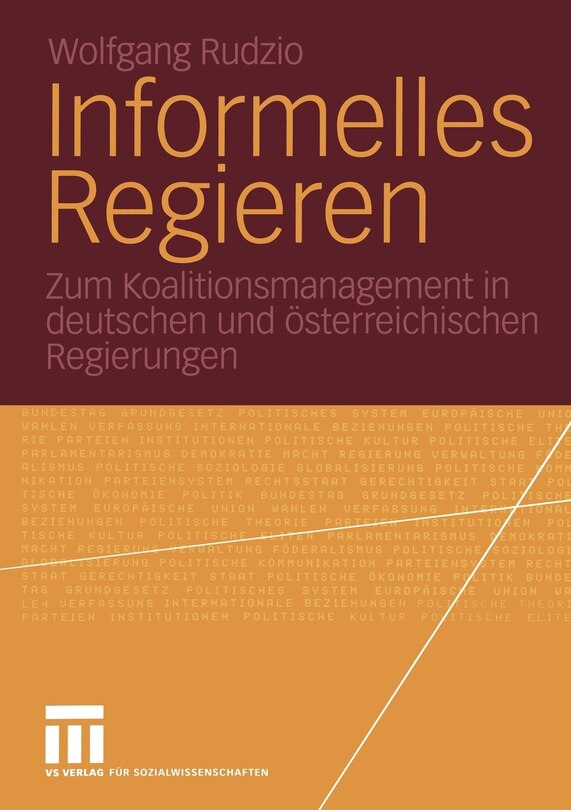 Front cover_Informelles Regieren