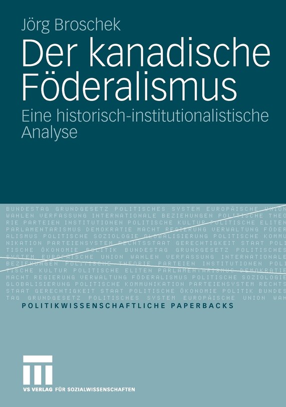Front cover_Der kanadische Föderalismus