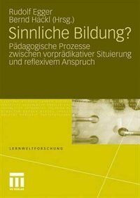Front cover_Sinnliche Bildung?