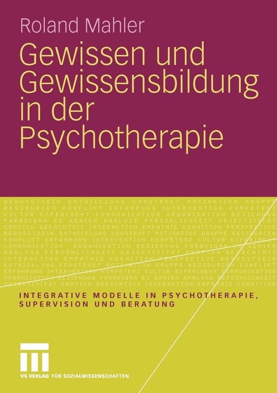 Front cover_Gewissen Und Gewissensbildung In Der Psychotherapie
