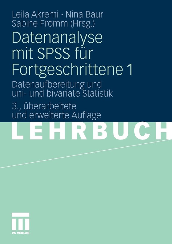 Couverture_Datenanalyse Mit Spss Für Fortgeschrittene 1