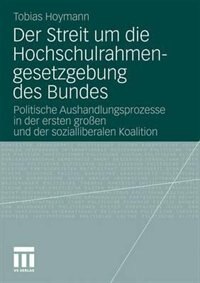 Front cover_Der Streit Um Die Hochschulrahmengesetzgebung Des Bundes