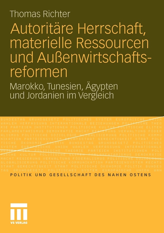 Couverture_Autoritäre Herrschaft, Materielle Ressourcen Und Außenwirtschaftsreformen